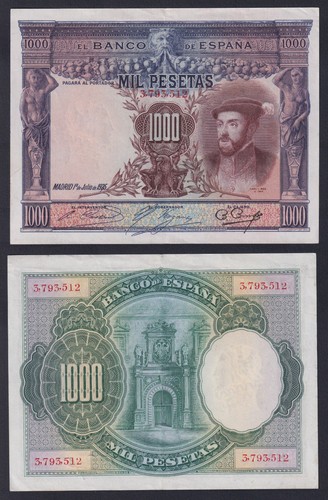 Banconota spagna 1000 pesetas - banconota,