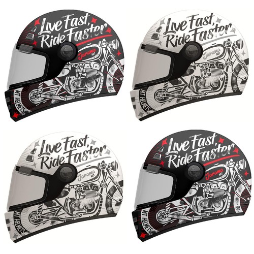 Casco moto retrò jarama - moto, mt