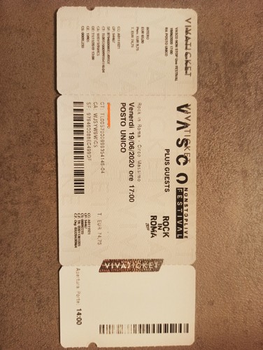 Biglietto concerto vasco circo - biglietto,