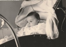 B3 -  Foto Photo Fotografia Anni 60 - 1° Piano Bambino su Carrozzina