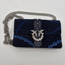 BORSA DONNA PINKO BLU TESSUTO