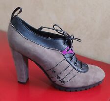 Scarpe stringate KATE Nabuk Tortora/Pirite Fumo tg. 35/36 -MADE IN ITALY- NUOVO