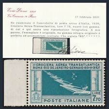 Italia Regno 1930 Posta Aerea Crociera Transatlantica Balbo L. 7,70 MNH Centrato