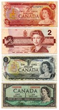 CANADA - LOTTO DI 4 BANCONOTE