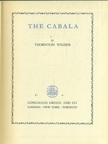 The cabala libri lingua - the,