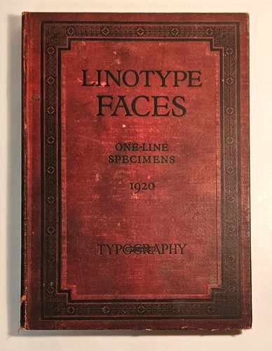 Linotype faces one - linotype, one-line