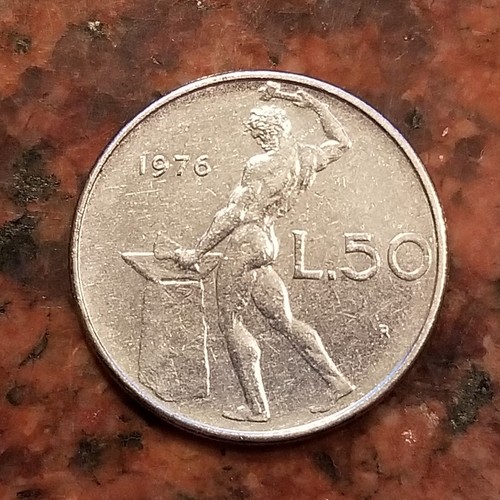1976 italy lire coin - 50,