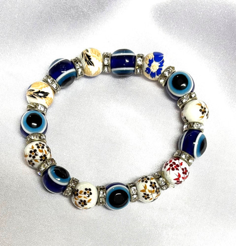 Bracciale elastico perline - bracciale,