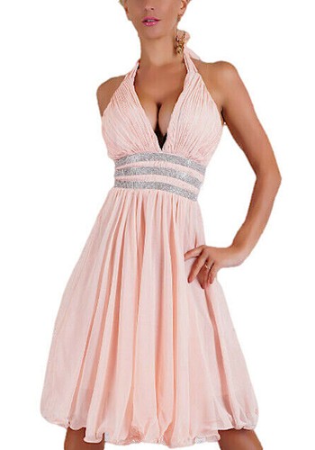 Marilyn dress chiffon - , strass