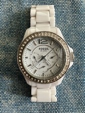 Orologio Fossil CE-1010 251010 Ceramica Lady Good Condition No Box Quartz