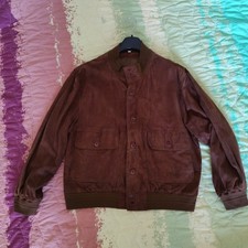 Giubbotto Uomo Scamosciato Marrone Taglia 52