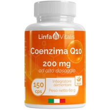 Coenzima Q10 Ubiquinolo 200mg 150 Capsule Vegane Integratore CoQ10 Altamente