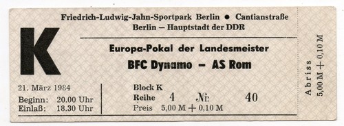 Biglietto dinamo berlino - dinamo,