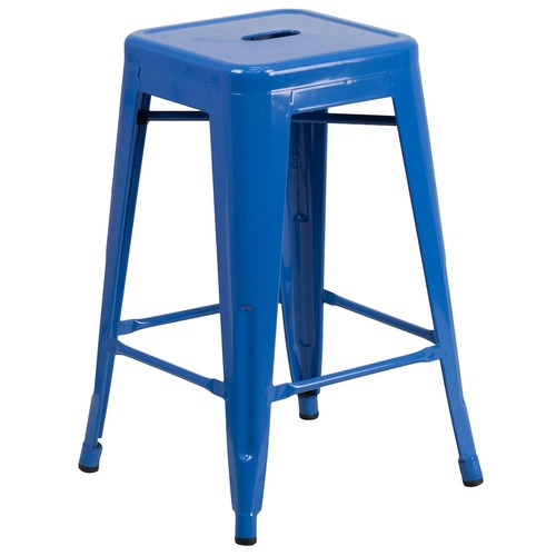 High backless blue - high,