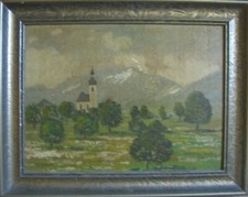::ST. MARGARETHEN TIROL VORARLBERG °DIPINTO OLIO CORNICE ANTICA NOME LUOGO 