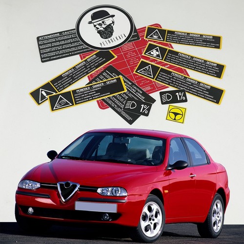 Adesivi motore alfa romeo 156 - motore,