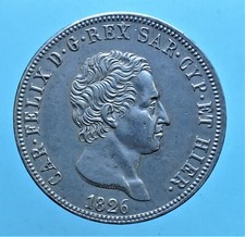 CARLO FELICE 5 LIRE 1826