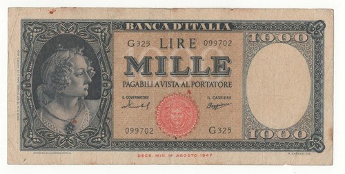 1000 lire italia ornata - ornata, di