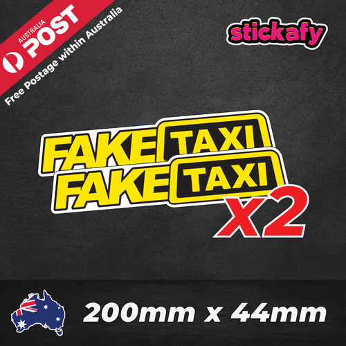 Fake taxi vinyl - x2, sticker