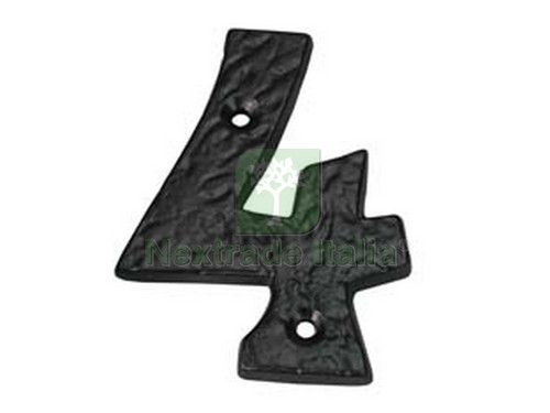 1pz numero civico in ferro - "4",