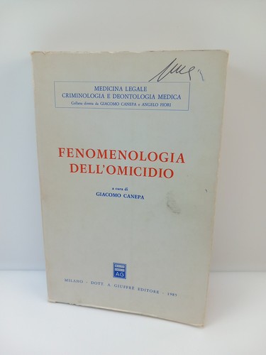 Fenomenologia dell omicidio - dell'omicidio,