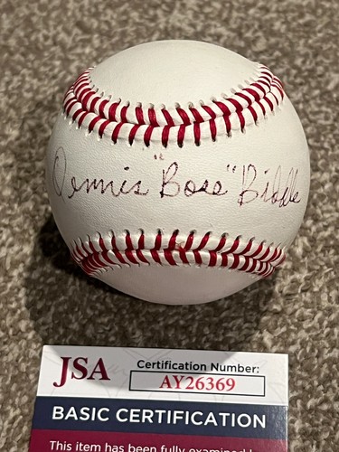 Dennis biddle signed baseball - biddle,