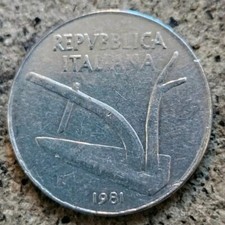 MONETA 10 lire 1981