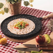 Padella Comal in ghisa Tawa per Para Tortilla Comales Dosa Crepe Pancake Roti