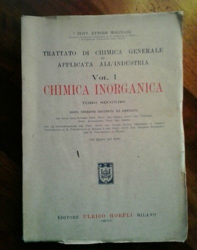 Trattato chimica generale - di,