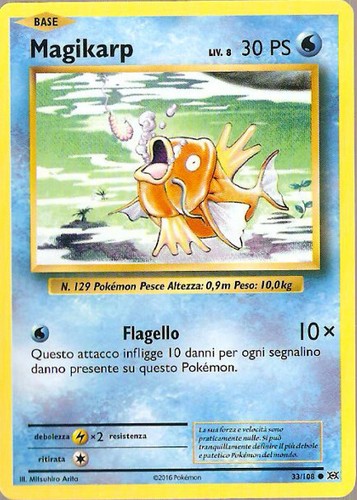 Pokemon carta magikarp 108 - carta,