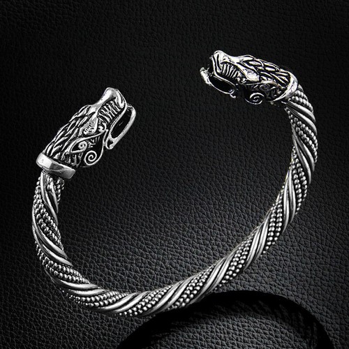 Bracciale testa lupo - bracciale, di