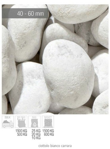 Ciottolo marmo bianco - di,