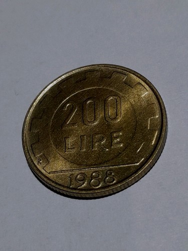 Italia 200 lire 1988 lavoro - italia,