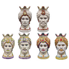 TESTE DI MORO H15 CERAMICA VERUS CALTAGIRONE VARI TIPI