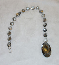 Accessori per lampadari: prismi levigati a forma di goccia in vetro su catena