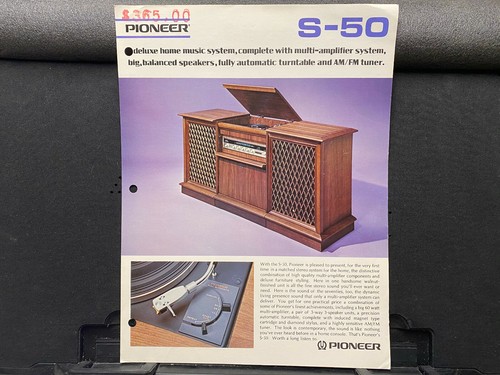 Vtg pioneer brochure s - ~, s-50