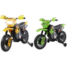 HOMCOM Moto per Bambini Elettrica da Cross Velocità 2.5km/h Batteria 6V