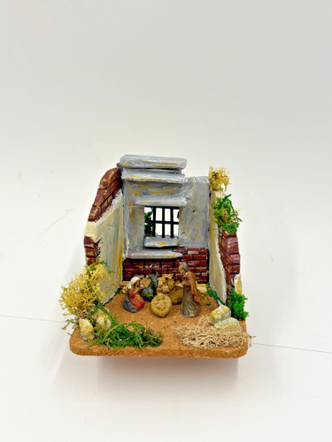 Presepe artigianale con grotta - artigianale,