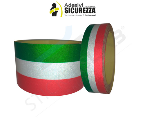 Fascia banda adesiva tricolore - adesiva,