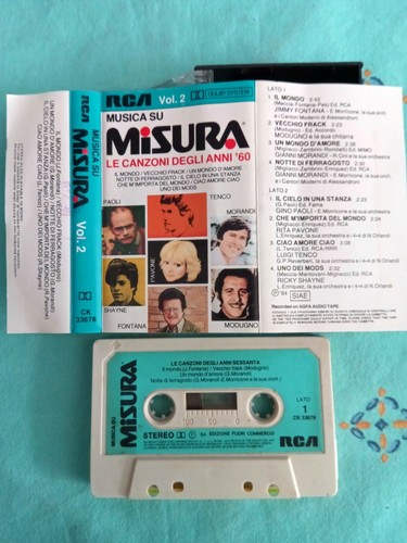 Cassetta musica misura - su,