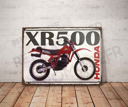 Plaque métal vintage honda - plaque, xr