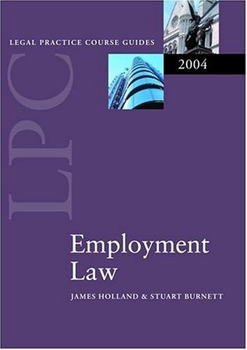 Lpc employment law 2004 legal - law, (legal
