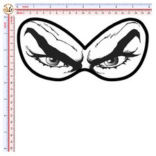 diabolik occhi adesivi auto moto casco tuning helmet sticker print  pvc 1 pz.