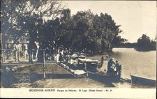 Cartolina Palermo Buenos Aires Argentina, Parque de Palermo, El Lago,... - 4932217