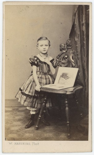 Cdv circa 1865 bambini libri - e,