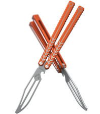 Nabalis Vulp Balisong Trainer 6061 Alluminio Integral Channel Handle Zen Pins