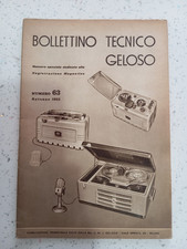 BOLLETTINO TECNICO GELOSO n. 63 AUTUNNO 1955 Magnetofono G.250-N G.252 G.255