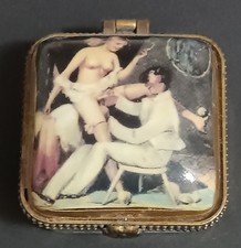 Scatolina Erotica In Ceramica Vintage
