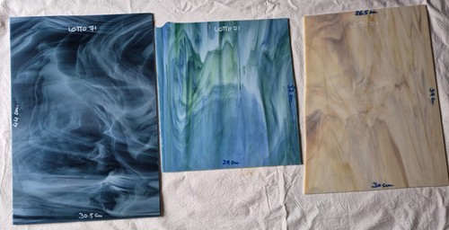 Lotto pezzi vetro artistico - di,