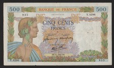 Francia 500 franchi 1942 - franchi, 02/01/1942